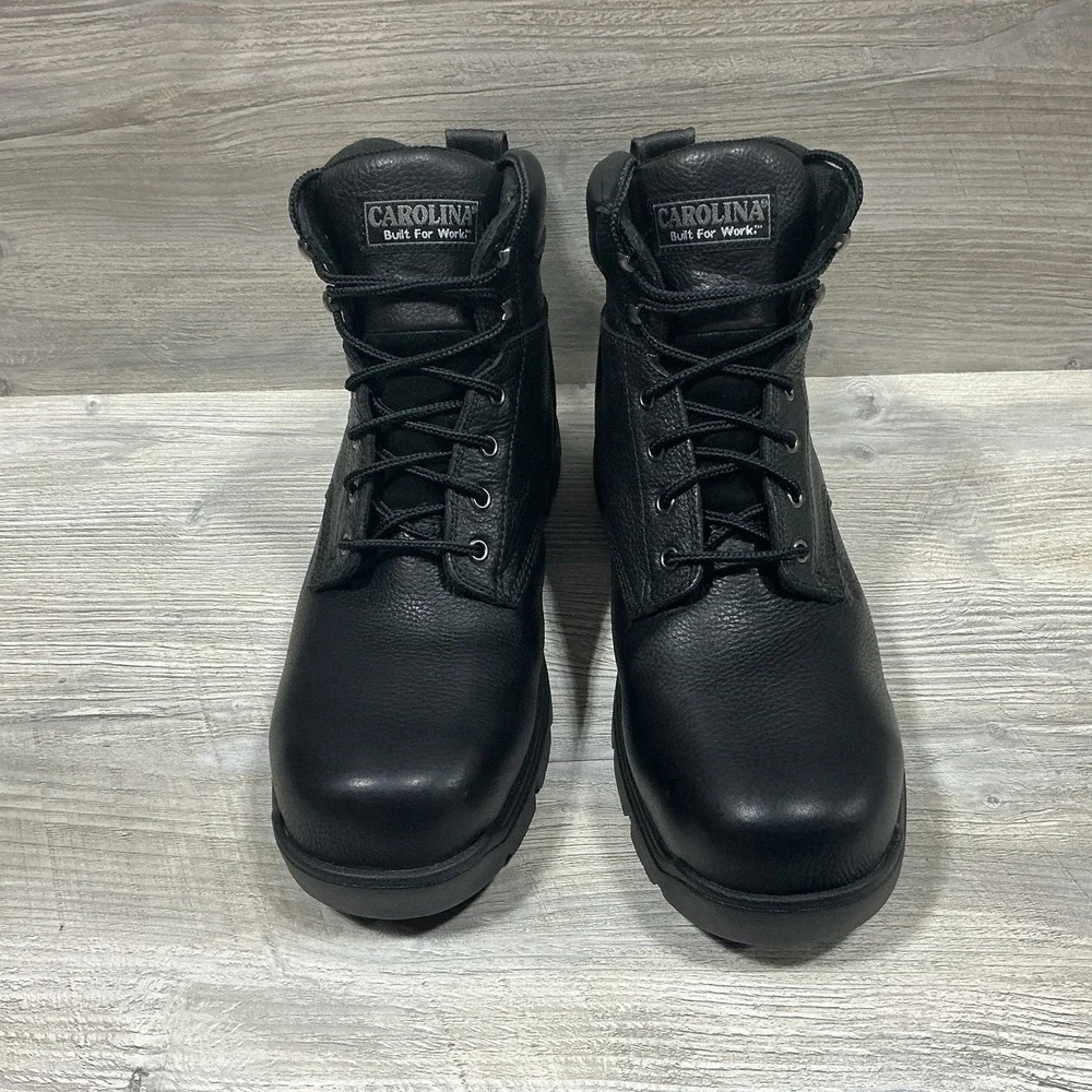 Carolina Leather Work Boots Men's Size 13 D Composite Toe Black Utility CA3537